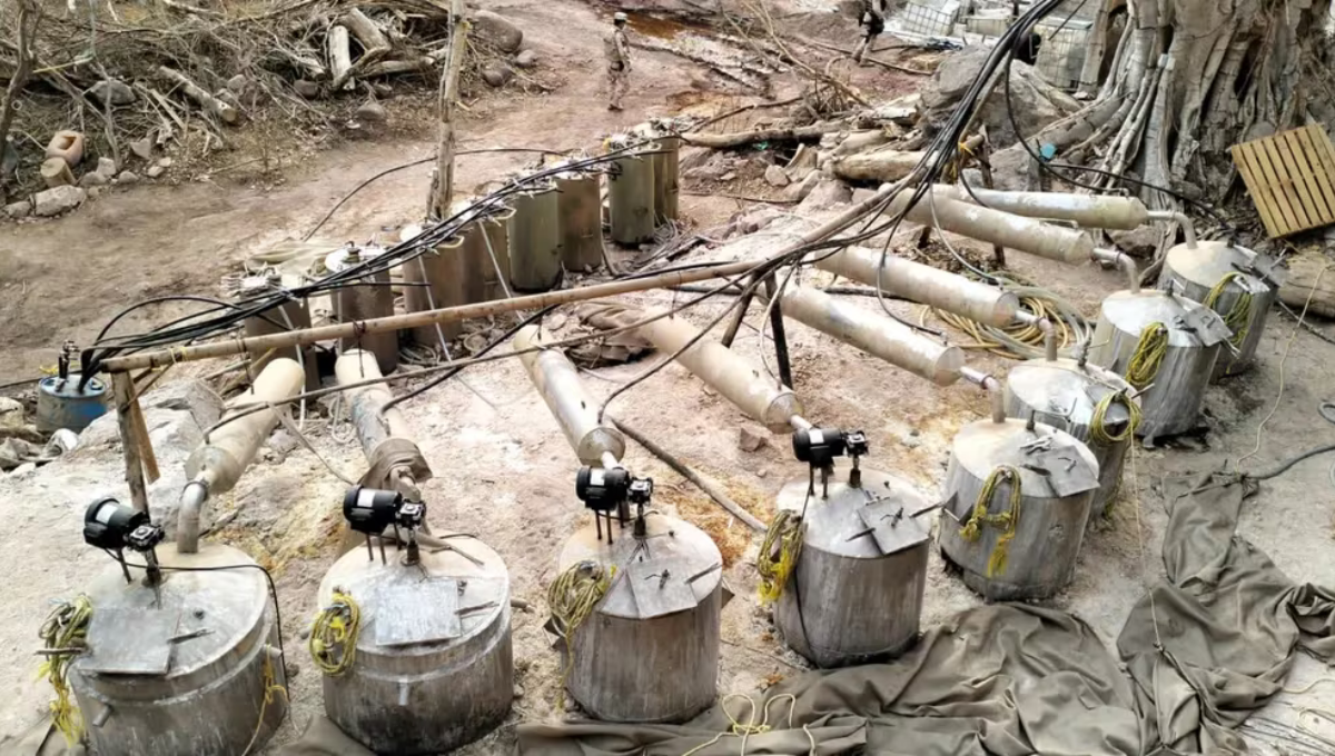 Este megalaboratorio fue hallado en una zona de la sierra de Sonora