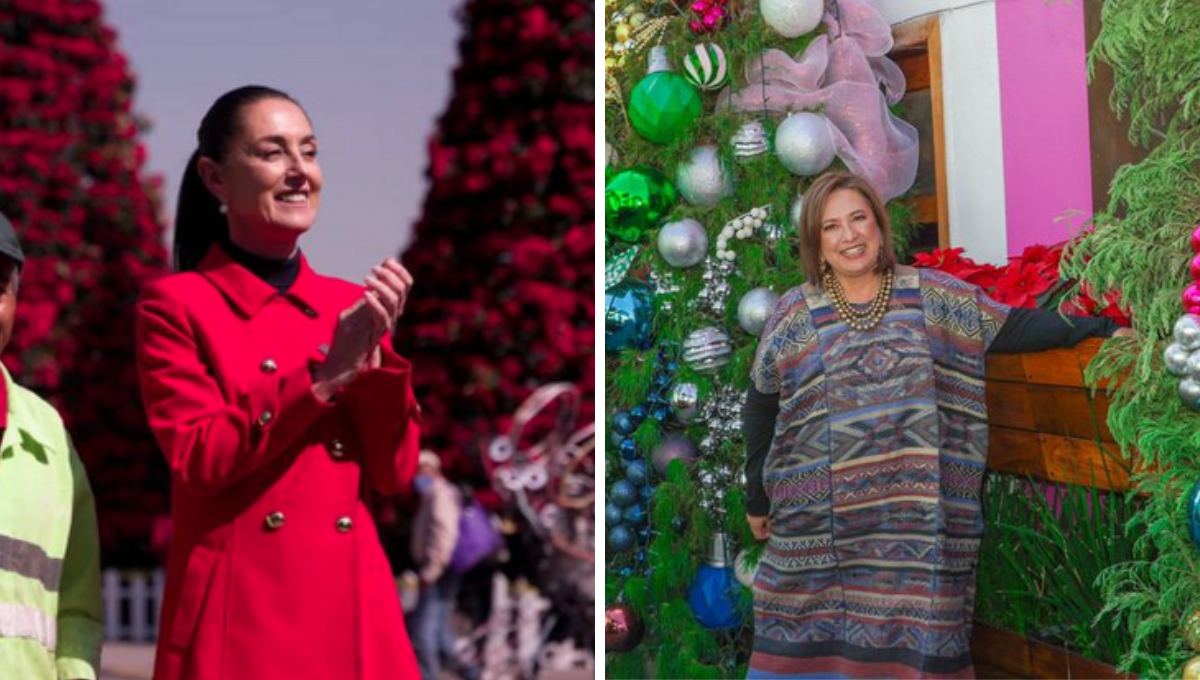 Claudia Sheinbaum y Xóchitl Gálvez comparten mensaje navideño a las familias mexicanas