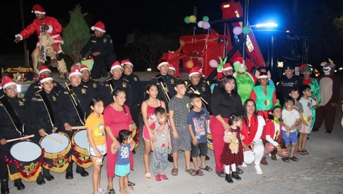 Así fue la caravana navideña de la SSP Yucatán en Mérida: FOTOS