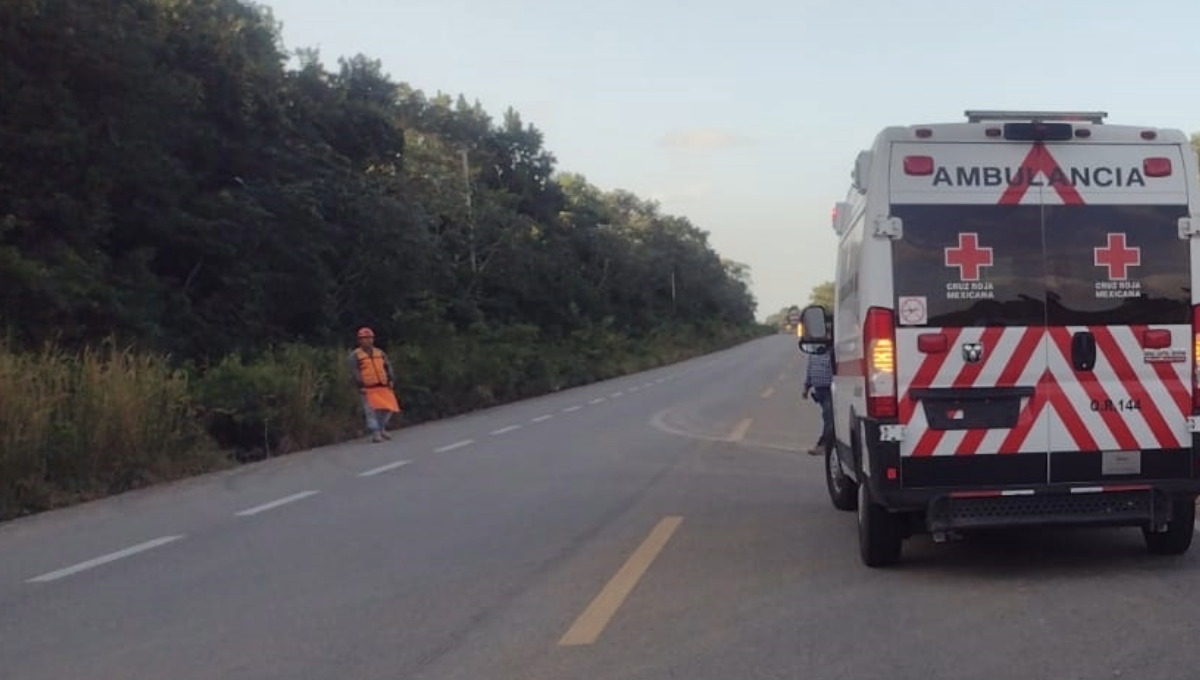 Motociclista se accidente en la vía Felipe Carrillo Puerto-Tulum