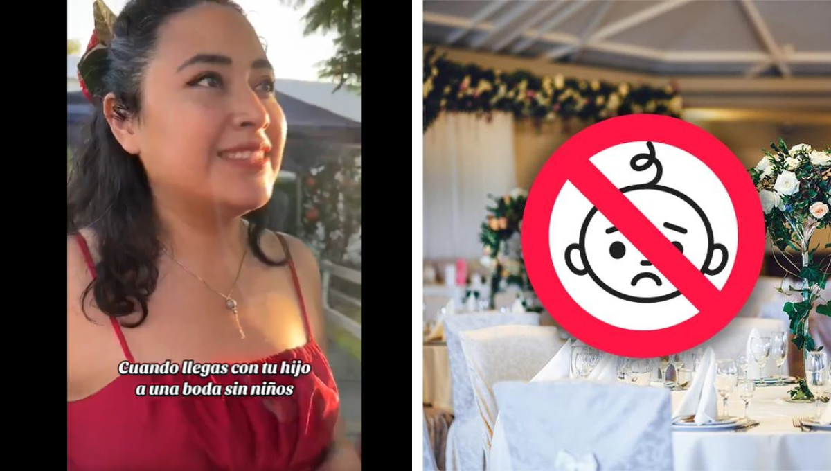 ¡No Niños! Le niegan la entrada a la prima de la novia por llevar a su bebé a la boda: VIDEO