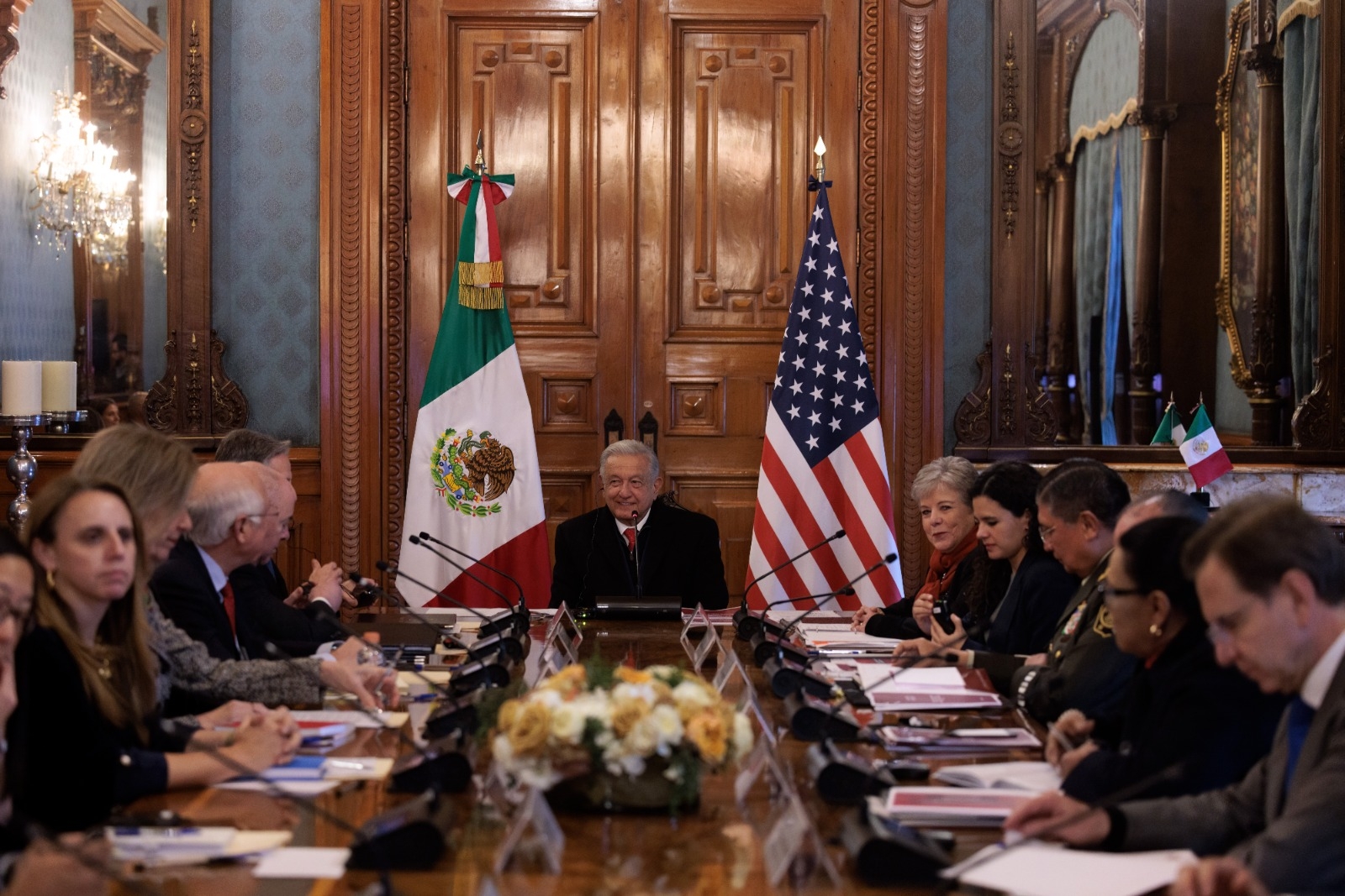 AMLO encabeza encuentro de alto nivel con autoridades de Estados Unidos en Palacio Nacional: EN VIVO