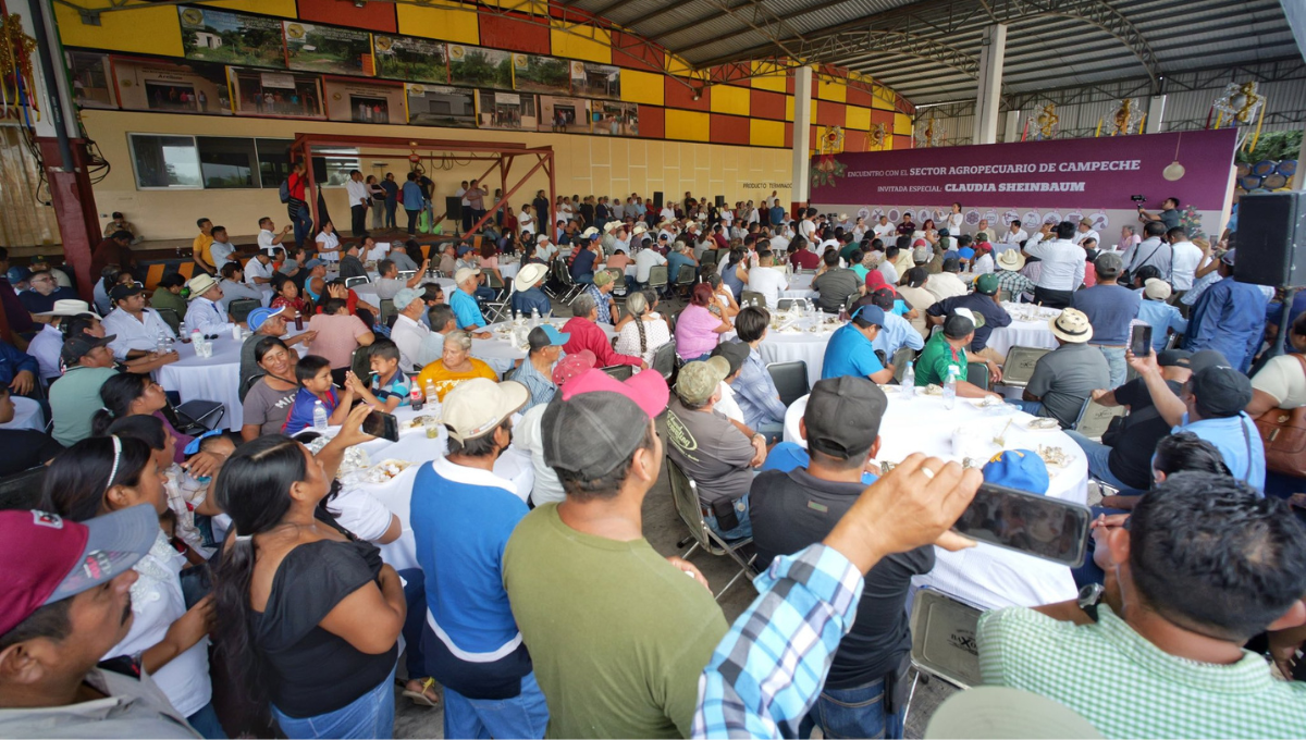 Claudia Sheinbaum escucha problemáticas del sector agropecuario en su visita a Campeche