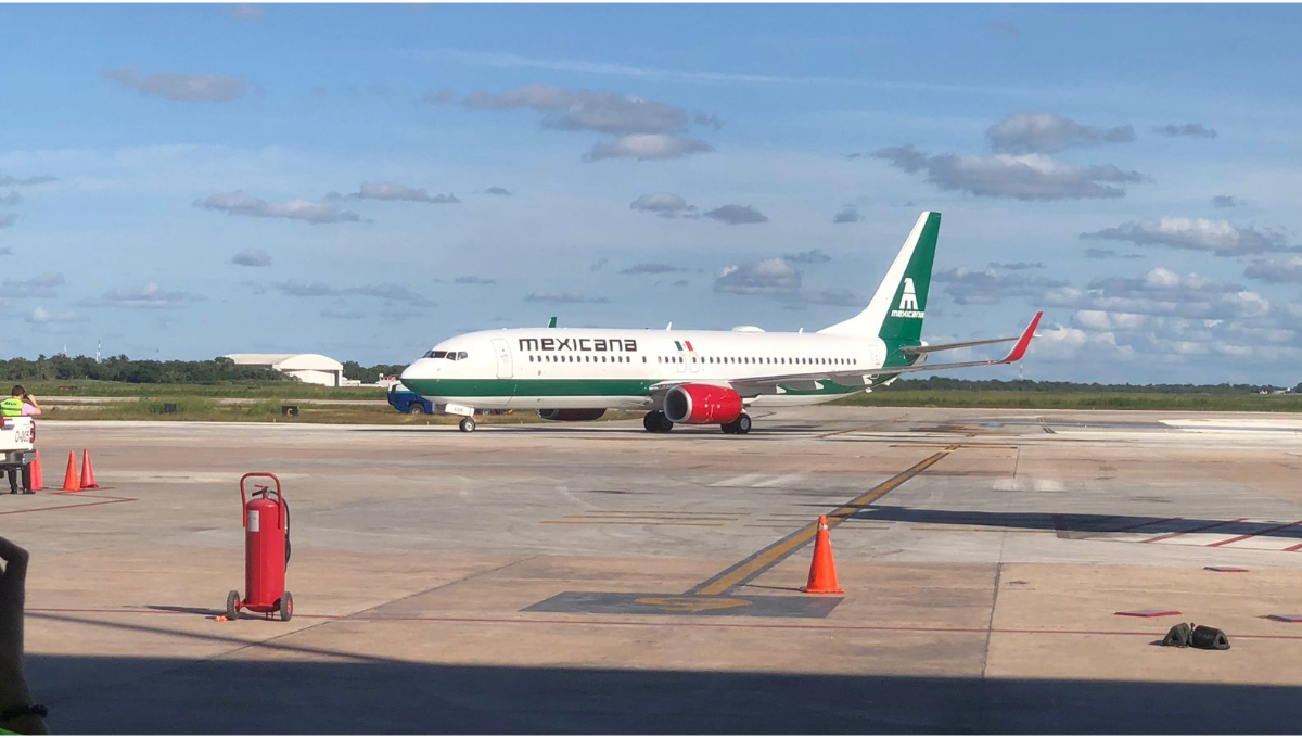 Primer vuelo de Mexicana de Aviación llegó a Mérida con 131 pasajeros