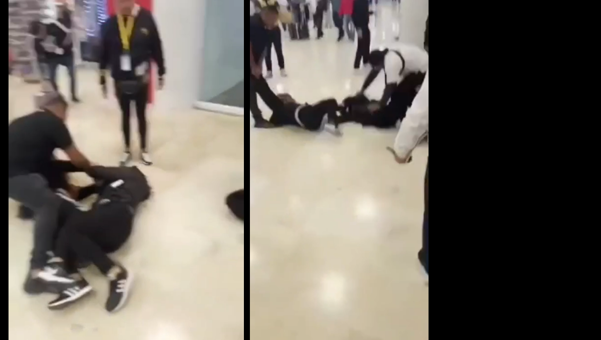 Se estaban peleando dentro del Aeropuerto Internacional de Cancún
