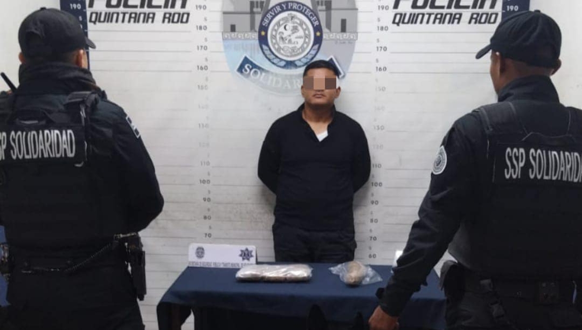 Detienen a un policía por intentar ingresar cocaína a la cárcel de Playa del Carmen