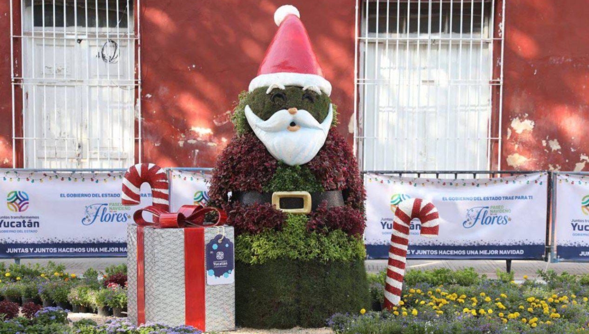En el Paseo Navideño de las Flores en Mérida habrá figuras de Santa Claus, renos y más
