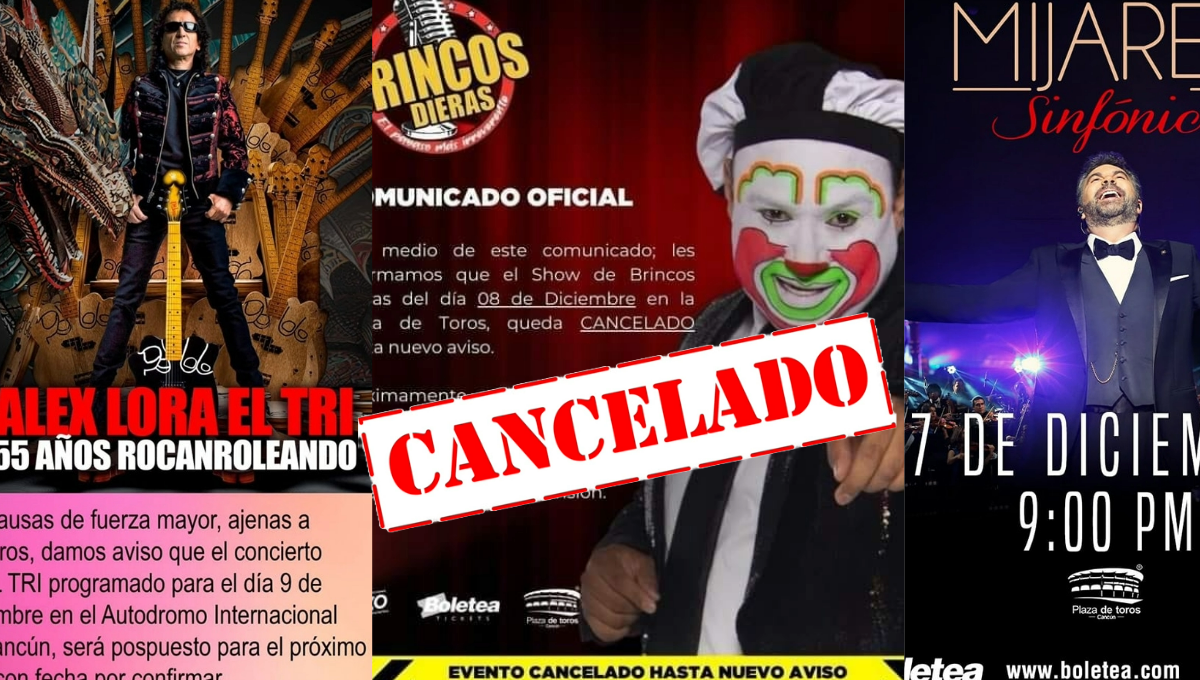 Misteriosas cancelaciones de eventos en Cancún