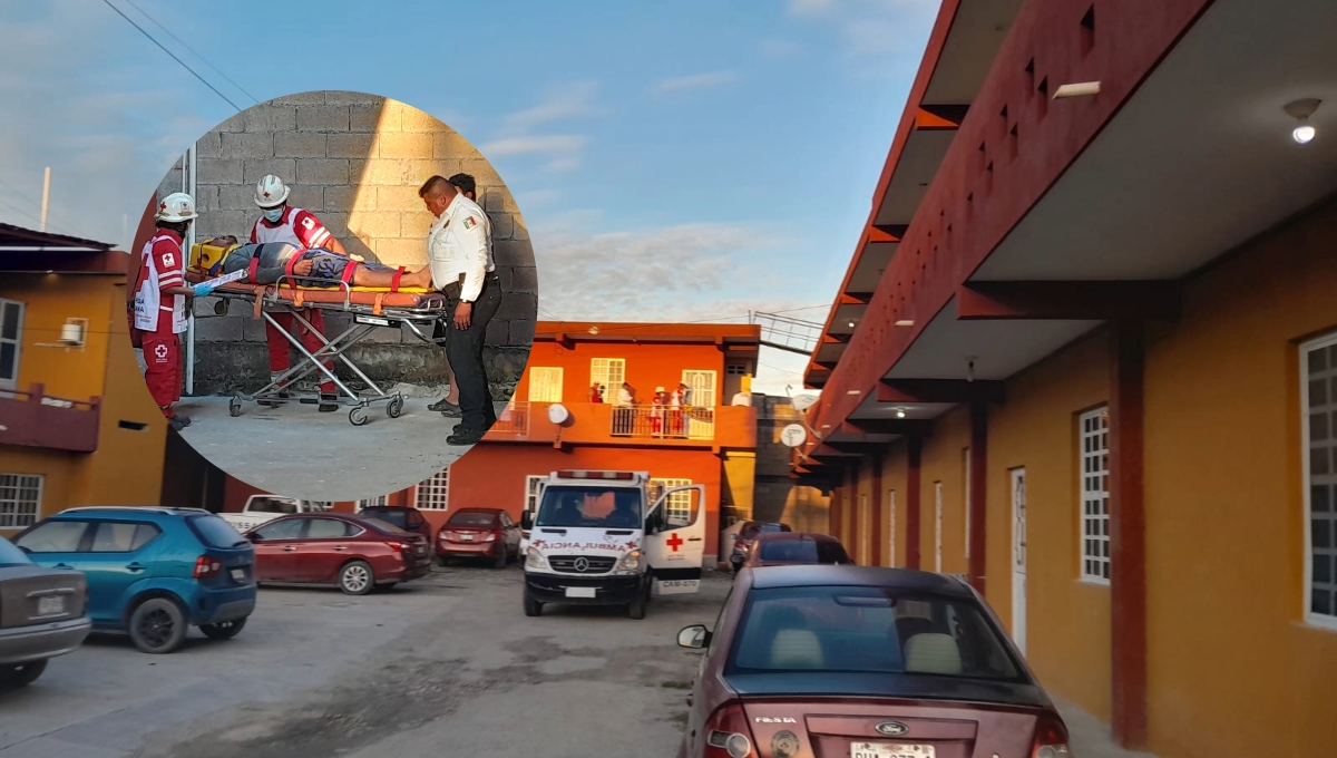 Hombre ebrio se avienta del techo de un edificio en Escárcega, Campeche