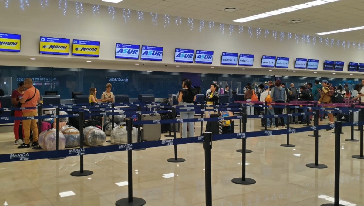 Hasta el momento diez vuelos han despegado del aeropuerto de Mérida