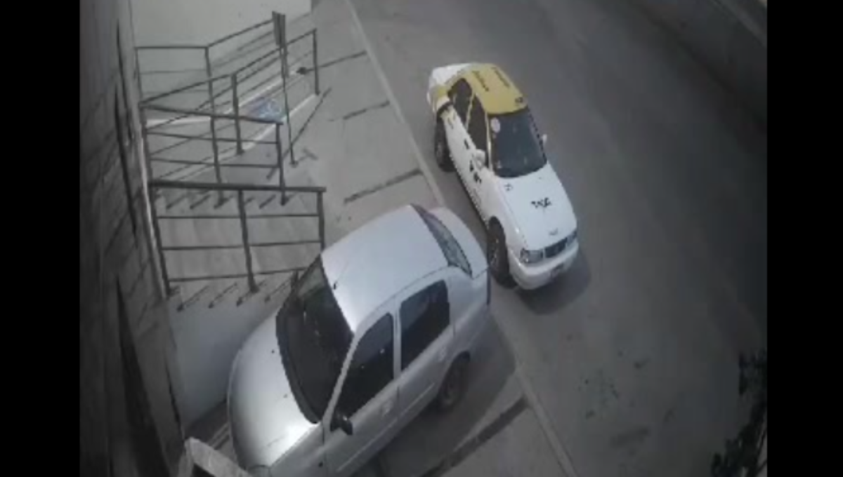 ¡Robo express en Hidalgo! Ladrones se llevan un taxi en menos de 2 minutos: VIDEO