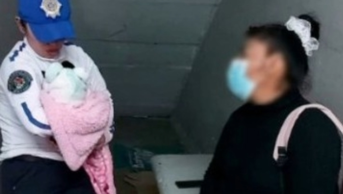 Policía amamanta a bebé recién nacida luego de caer de los brazos de su madre en el Estado de México