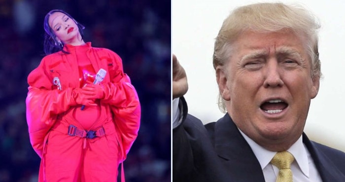 Trump reaparece e insulta a Rihanna tras su participación en el Super Bowl