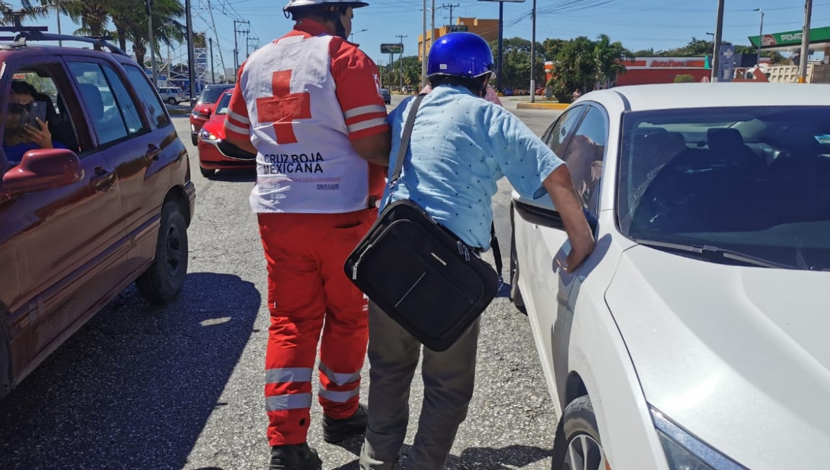 Conductor atropella a motociclista y este lo perdona en Ciudad del Carmen