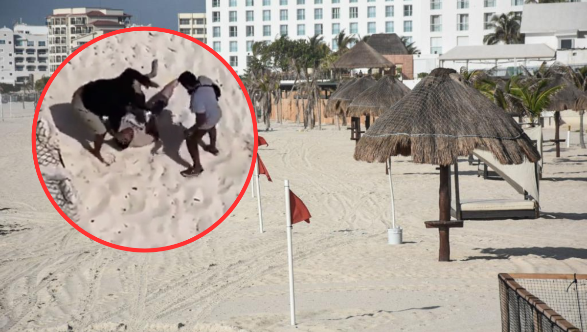 Presuntos narcomenudistas de Cancún golpean a hombre por negarse a pagar derecho de piso: VIDEO