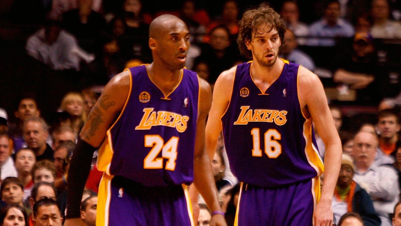 Con los Lakers, Pau Gasol hizo una gran dupla con Kobe Bryant