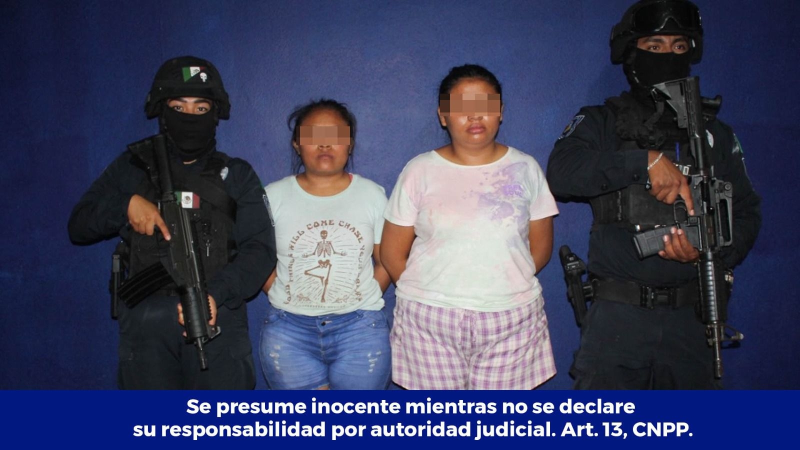 Detienen a dos mujeres por posesión de drogas en Cancún