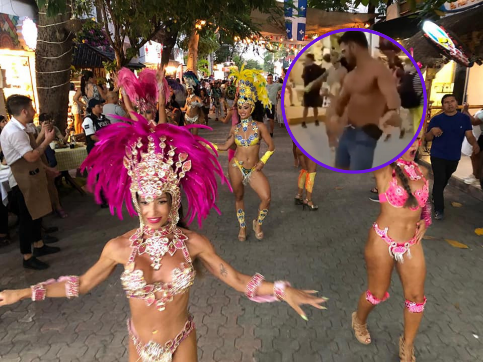 Al ritmo de samba, turista brasileño se roba el desfile del Carnaval de Playa del Carmen 2023: VIDEO