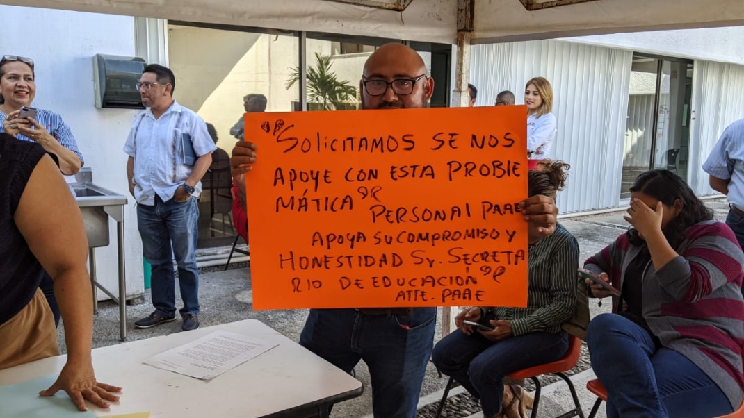 Maestros de Chetumal protestan ante la Secretaría de Educación; exigen pagos atrasados: EN VIVO