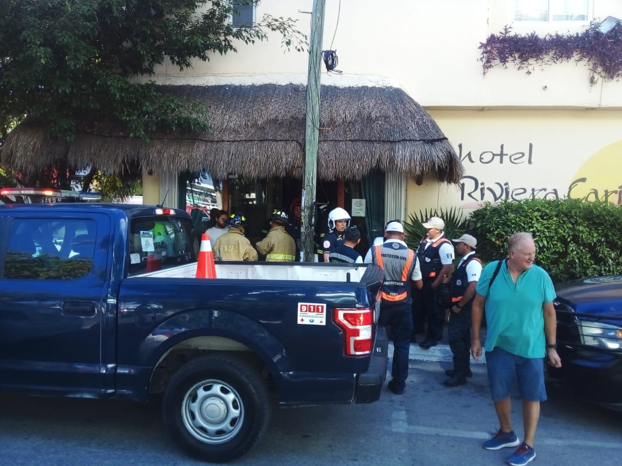 Flamazo en el hotel Riviera Caribe Maya de Playa del Carmen quema a un empleado