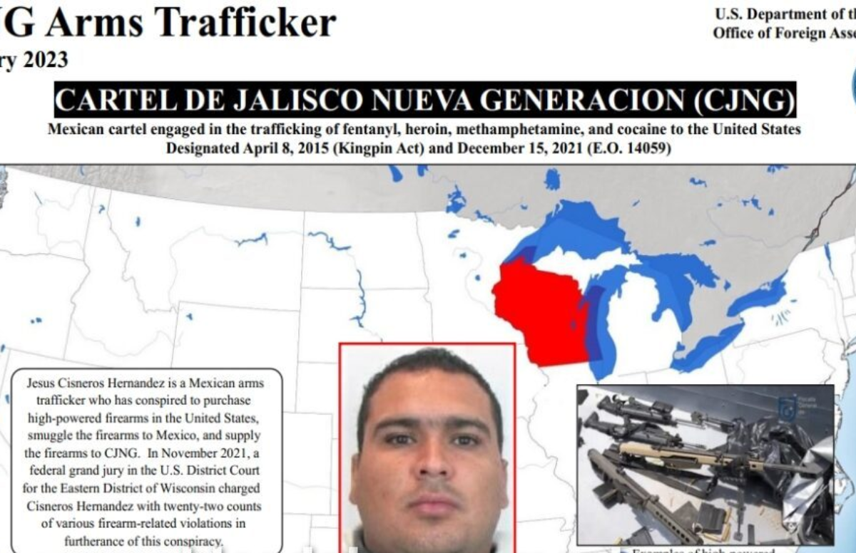 Estados Unidos sanciona a traficante mexicano que suministraba armas al Cártel Jalisco