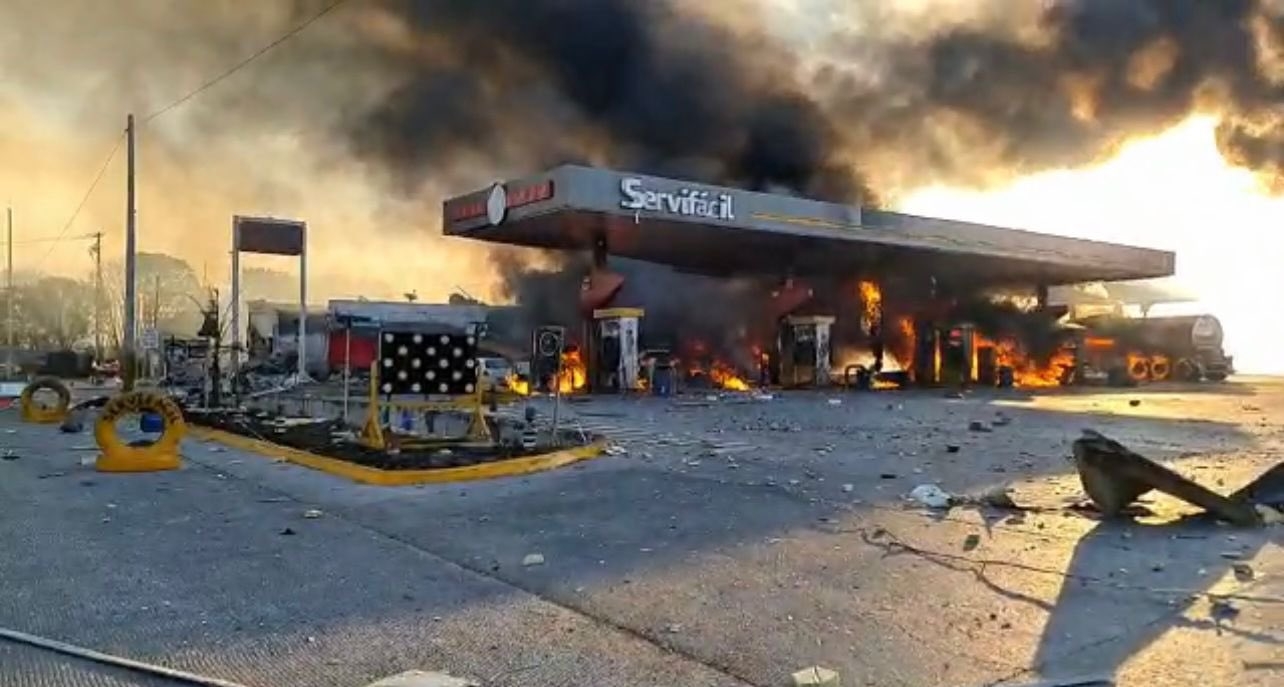 Gasolinera explota en la carretera Tula-Tlahuelipan en Hidalgo: VIDEO
