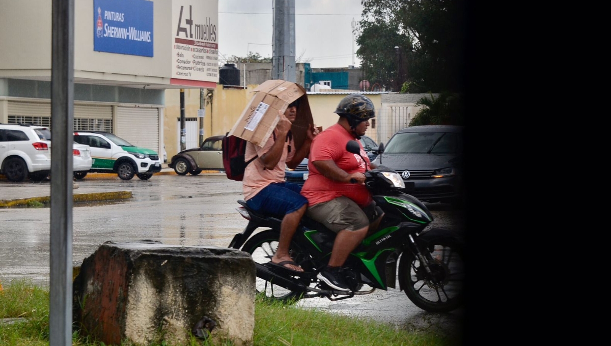 Lluvias por el Frente Frío N. 28 provocan encharcamientos en Cancún