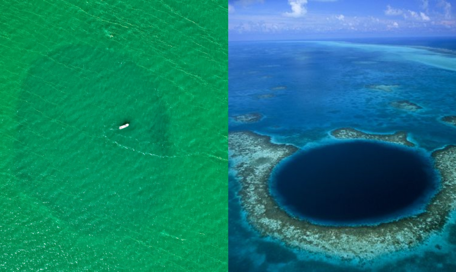El agujero azul de Chetumal es igual al Great Blue Hole de Bélice