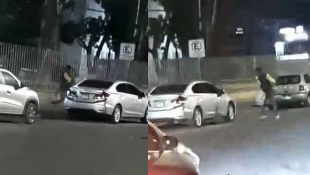 Viene viene golpea un auto en San Luis Potosí tras ser rechazado por un conductor: VIDEO