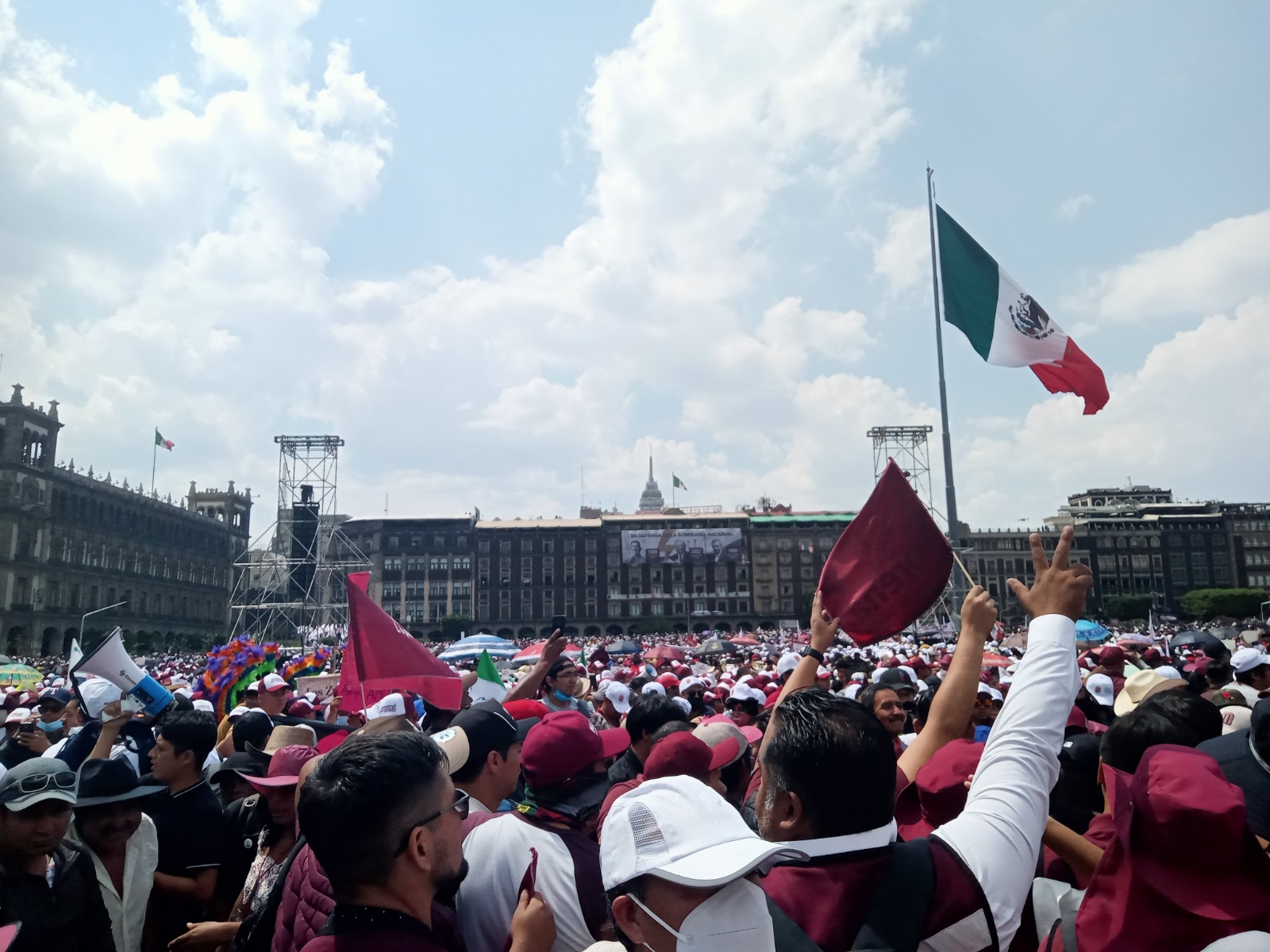 Marcha de AMLO en CDMX: Así luce el Zócalo previo al 85 Aniversario de la Expropiación Petrolera
