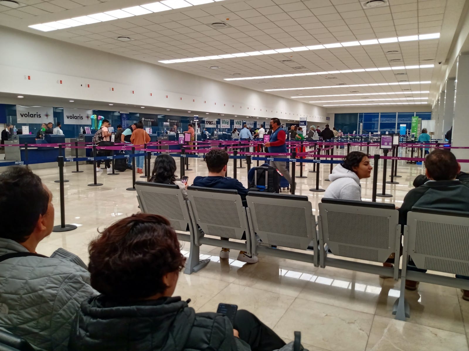 Aeropuerto de Mérida: Frente Frío atrasa el arribo de un vuelo procedente de Tijuana