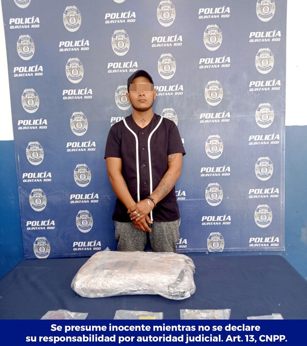 Detienen a un hombre en filtro carretero en Chetumal por portación de drogas