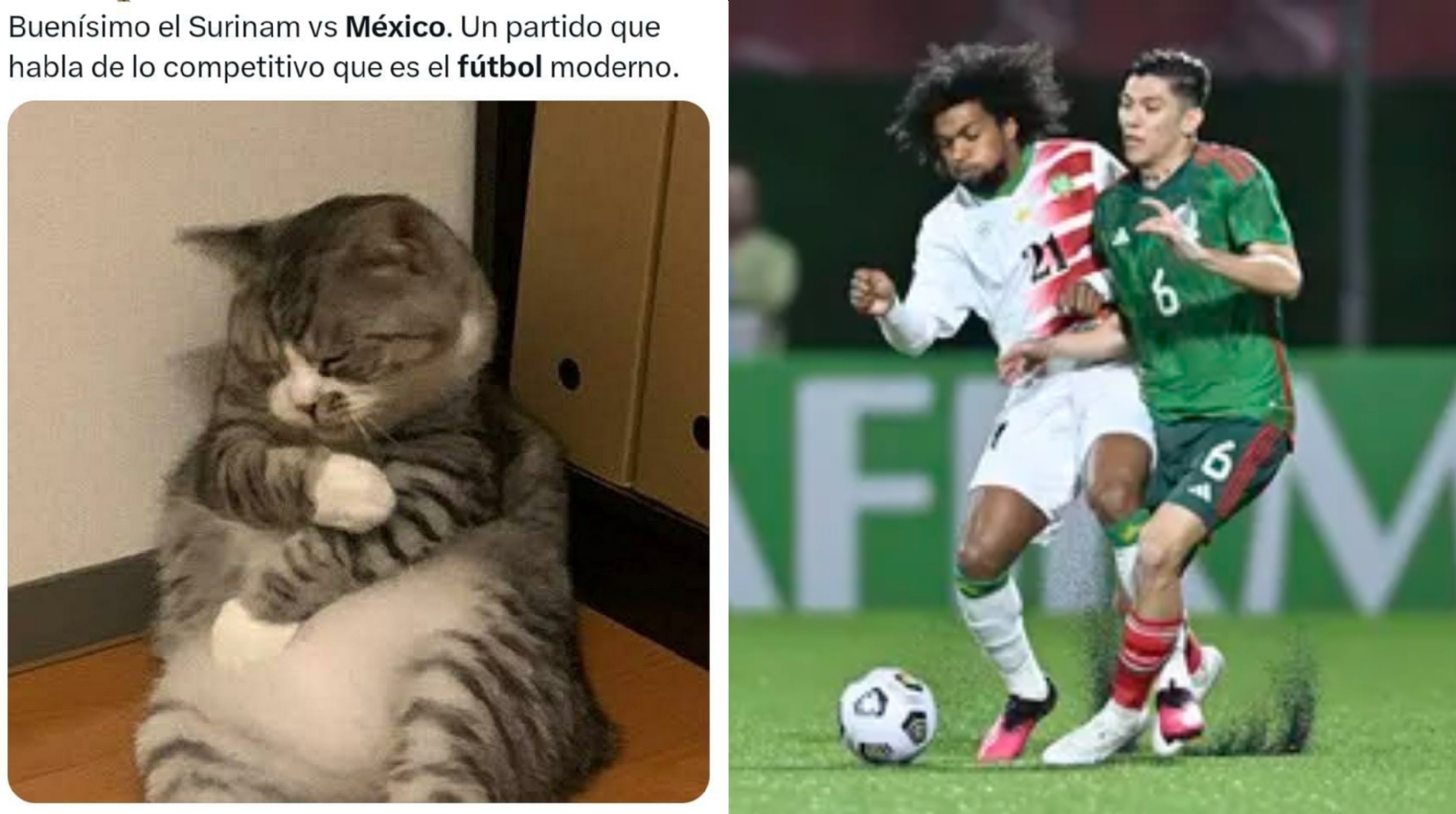 Los memes criticaron a la Selección Mexicana por el partido contra Surinam