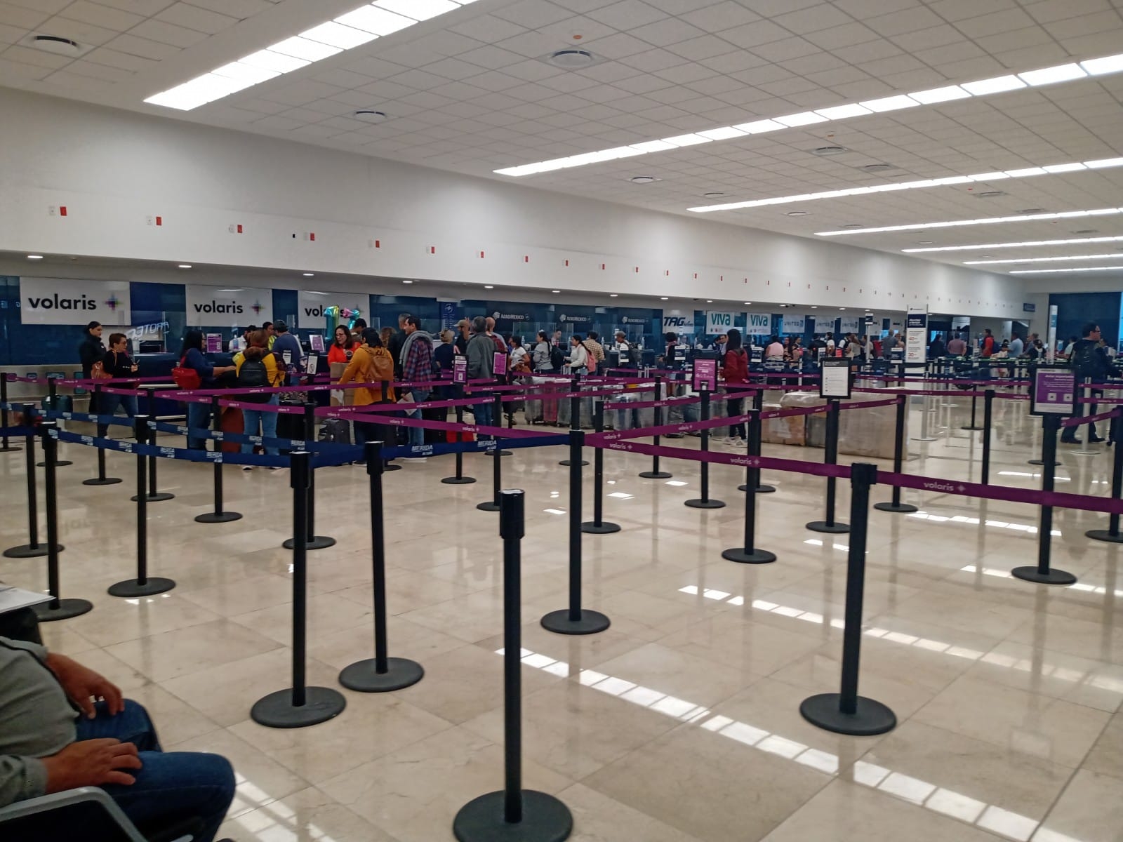 Pese a los retrasos, no se registraron afectaciones en el aeropuerto de Mérida