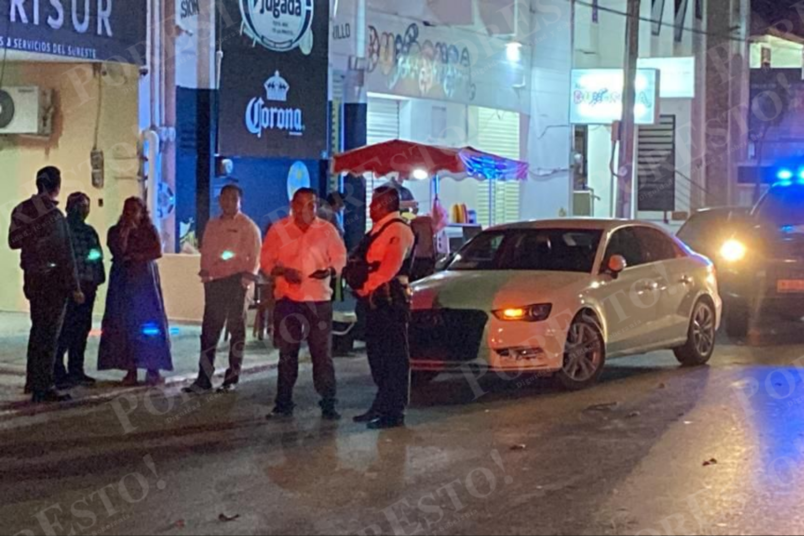 En Campeche, auto de lujo embiste a ebrio