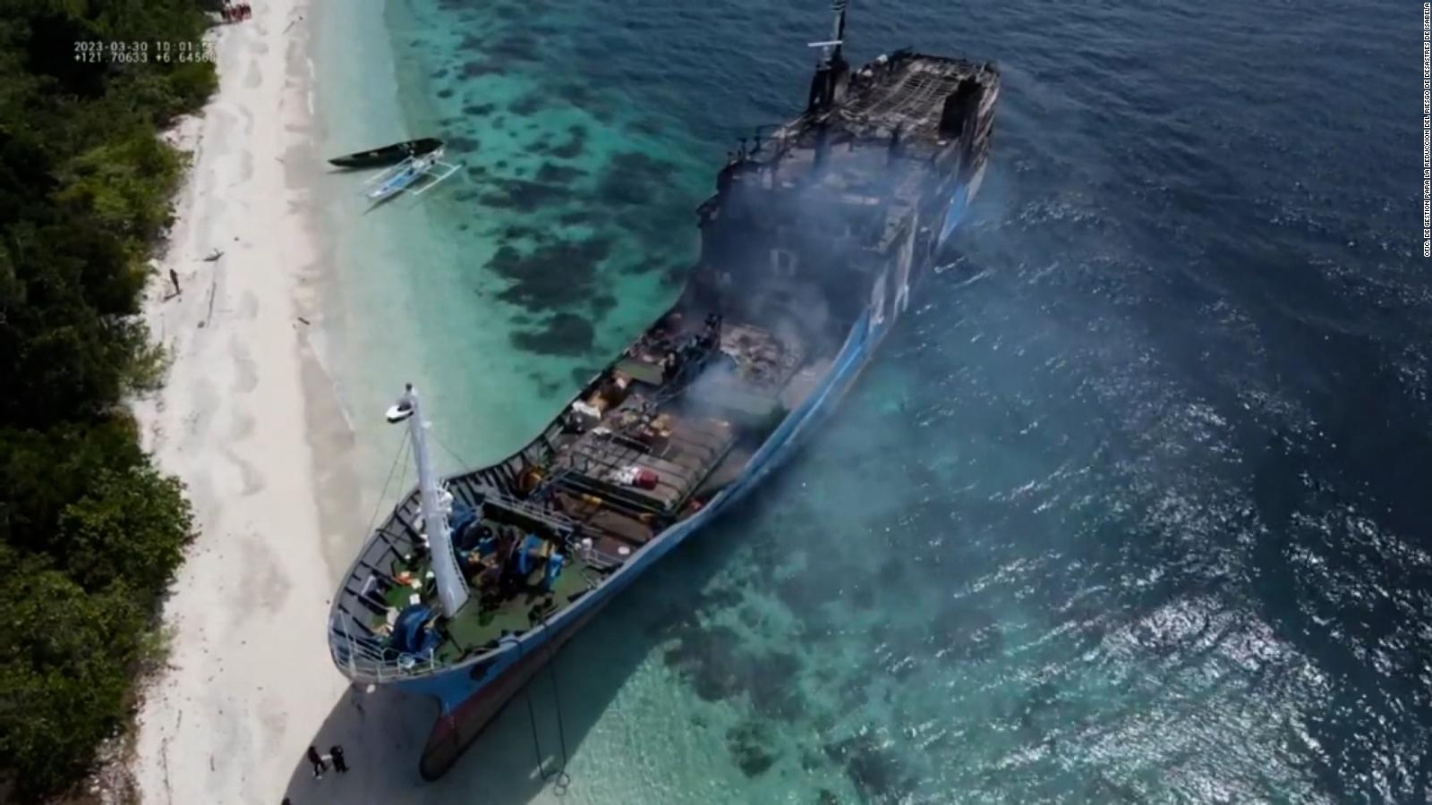 El incendio se registró en las costas de la isla Basilán, en Filipinas