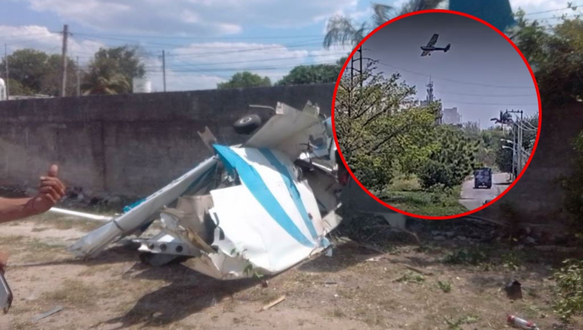 Así fue el momento del desplome de una avioneta en Mérida: VIDEO