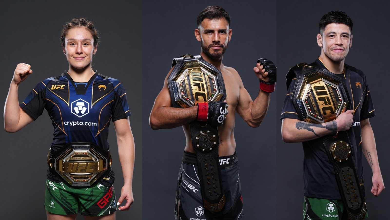Los tres campeones mexicanos de la UFC