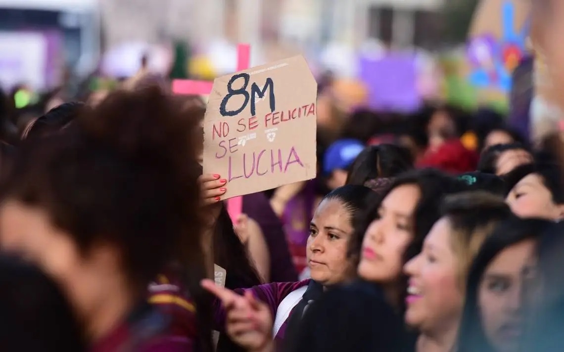 Mujeres en una manifestación en el Día Internacional de la Mujer