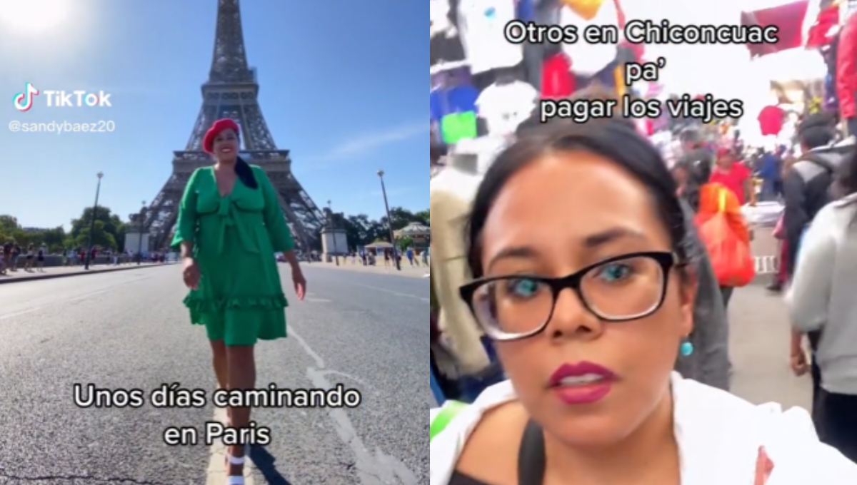 ¡De Chiconcuac para el mundo! Tianguista presume viaje a París, Francia: VIDEO