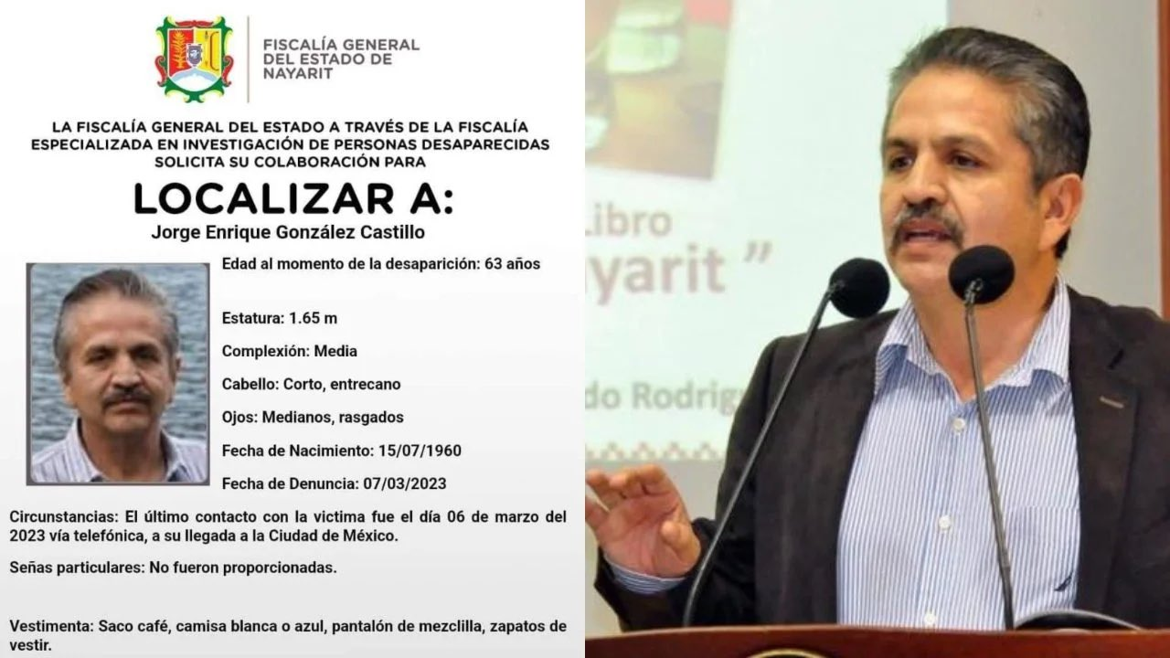 Jorge Enrique González fue reportado como desaparecido de la FGE de Nayarit
