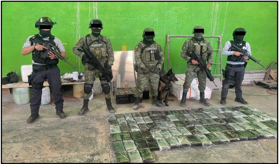 Ejército mexicano aseguran 700 kilogramos de cocaína