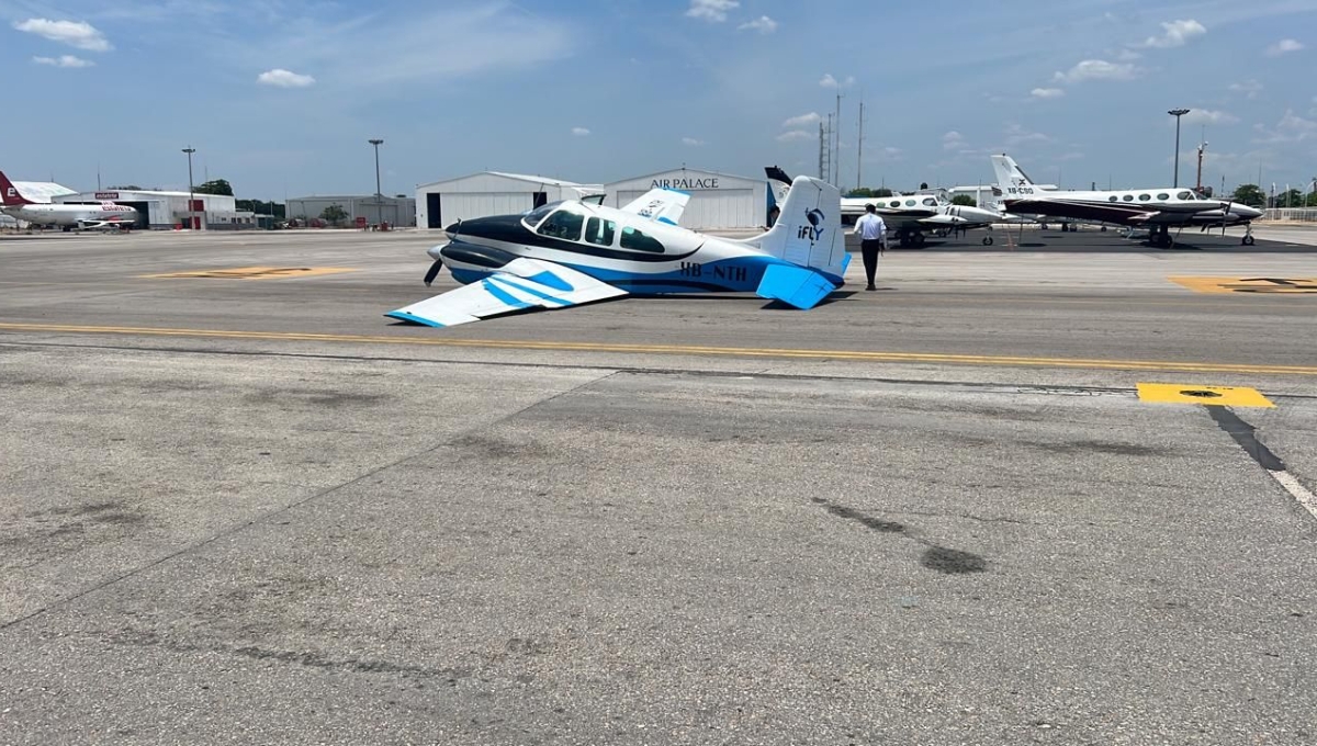 ASUR revela el motivo del derrape de una avioneta en el aeropuerto de Mérida