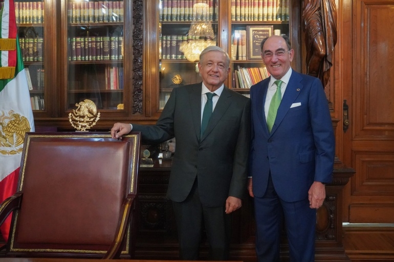 Presidente AMLO y presidente ejecutivo de Iberdrola