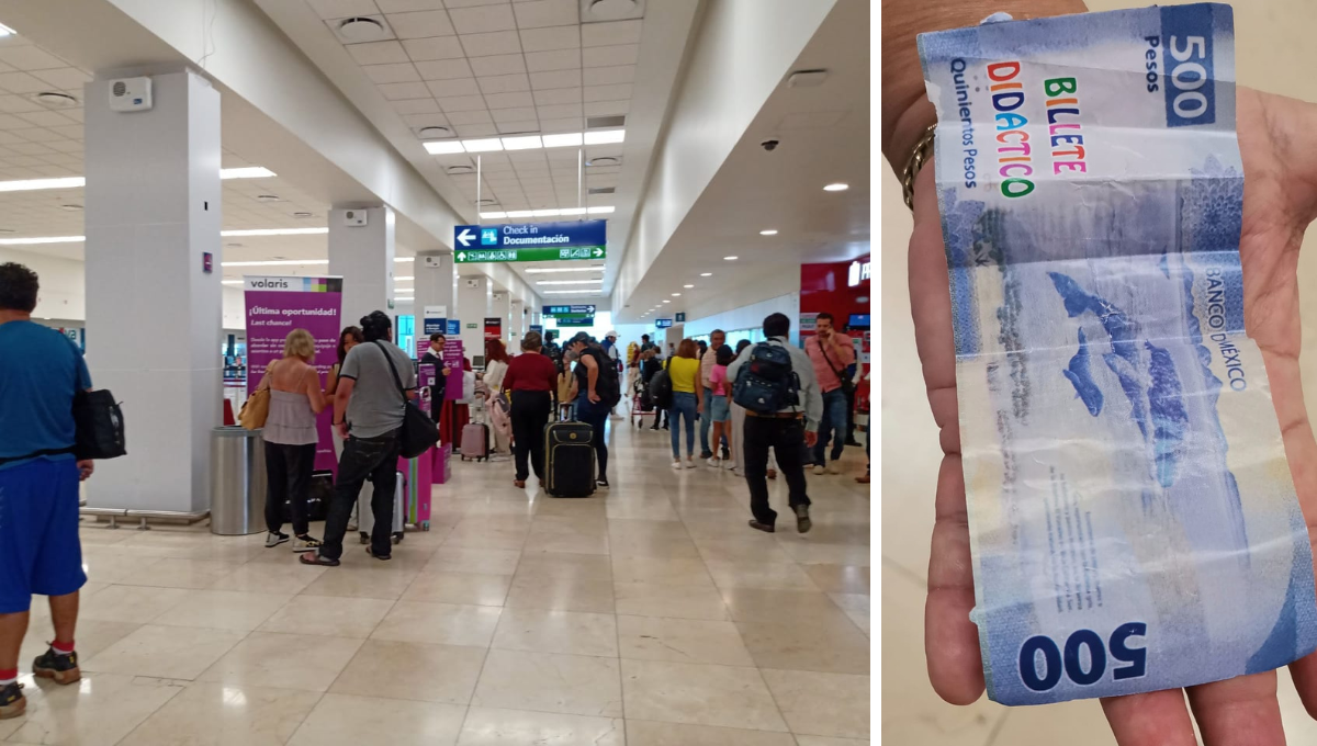 Aeropuerto de Mérida pondría multas por hacer bromas con billetes falsos para TikTok
