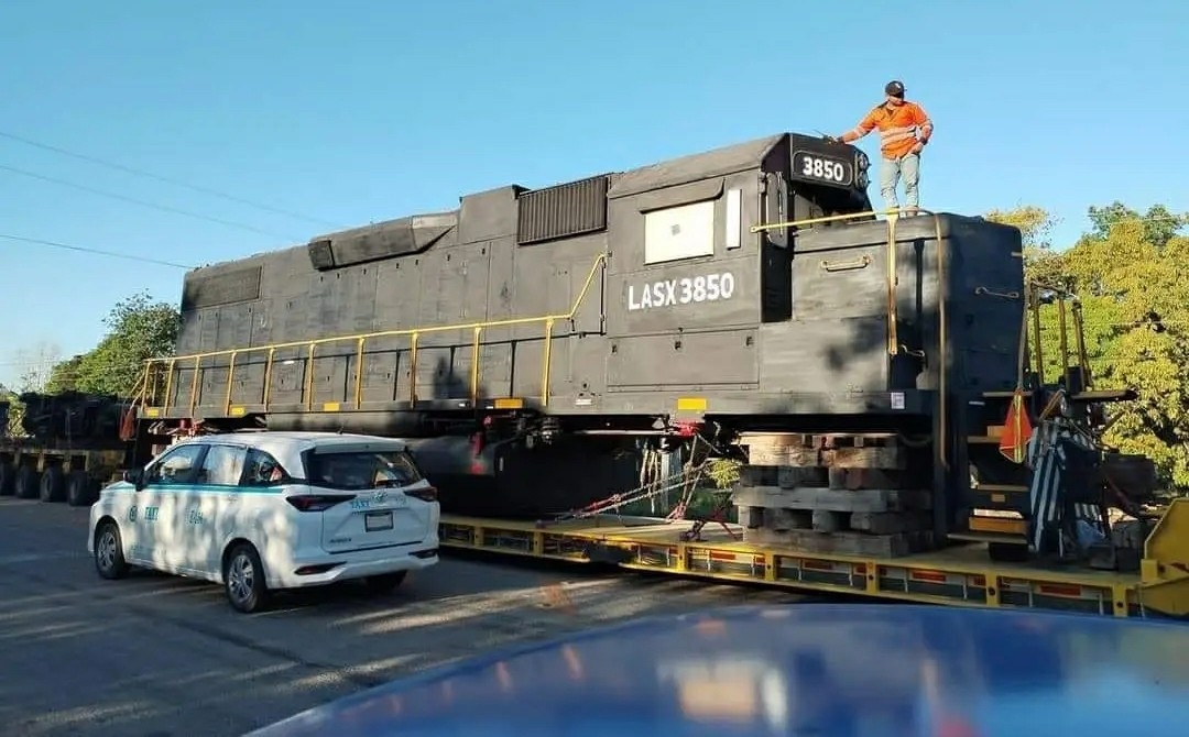 Tren Maya: Llega locomotora a Valladolid, trasladará petróleo y calado