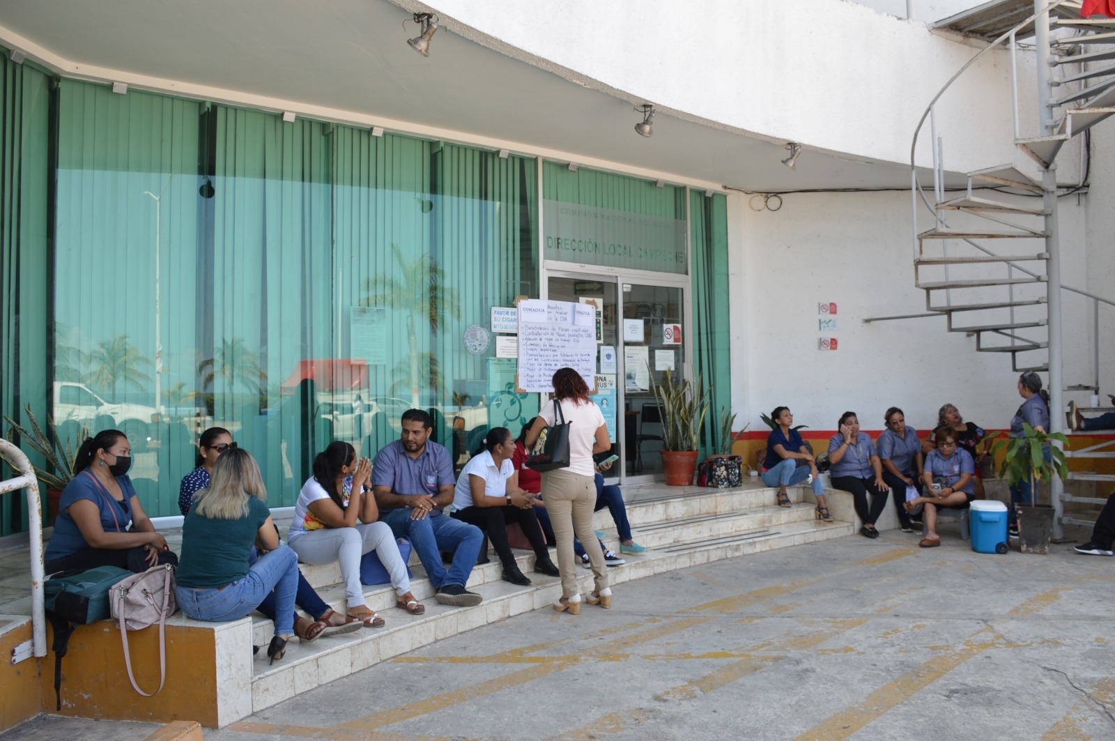 Manifestantes de Conagua en Campeche ponen fin a paro laboral