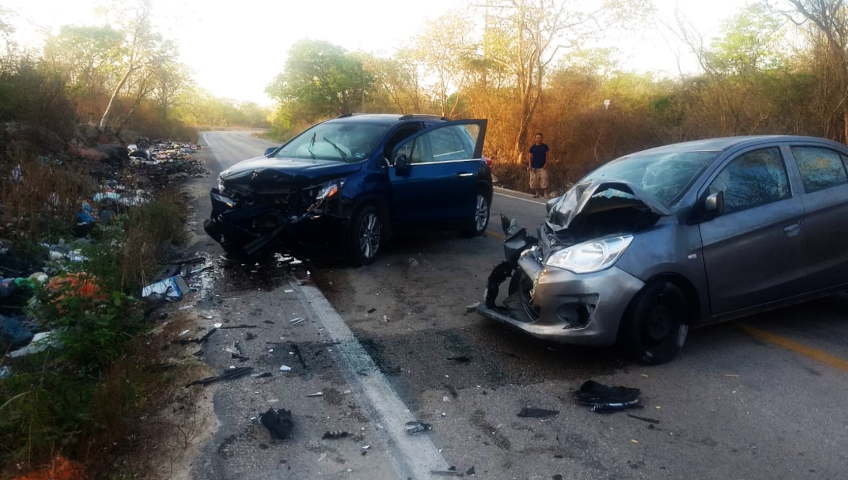 Automóviles chocan en Calkiní, Campeche: hay un lesionado