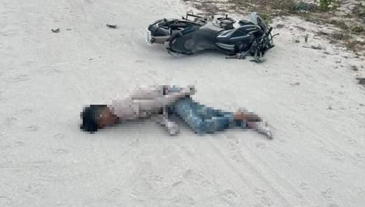 Joven derrapa con su motocicleta en Chelem, Progreso