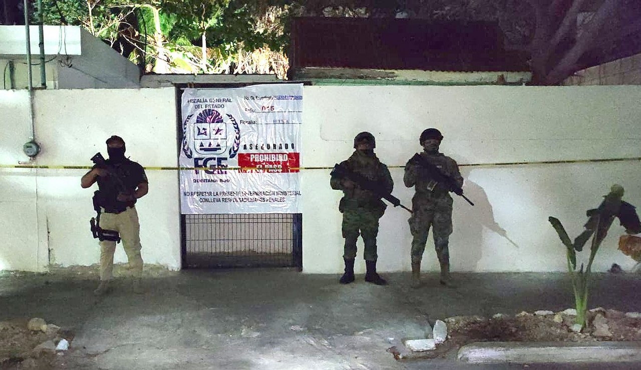 El inmueble fue asegurado por la FGE y quedó bajo el resguardo de la Policía Quintana Roo